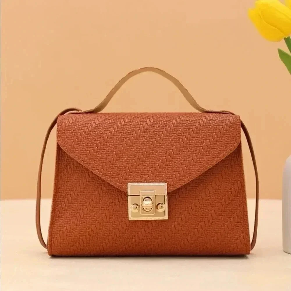 ⚠️Clearance Brown Lock Buckle Crossbody Bag - Picture 1 of 6